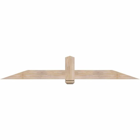 Ekena Millwork Eugene Smooth Timber Gable Bracket, Douglas Fir, 84"W x 14"H x 3 1/2"D x 5 1/2"F, 4/12 Pitch GBW084X14X0406EUG00SDF